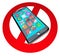 No Smart Phones Do Not Call Talk on Cell Phone Telephone