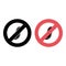 No smartphone, flexible, phone icon. Simple glyph, flat vector of smartphone ban, prohibition, embargo, interdict, forbiddance