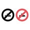 No smartphone, hologram, phone icon. Simple glyph, flat vector of smartphone ban, prohibition, embargo, interdict, forbiddance