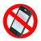 No smartphone traffic sign