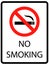 No Smoking cigarettes sign. vector illustration