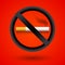 No smoking elegant realistic sign vector illustration