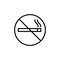 No smoking icon black