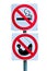 No smoking and no fishing warning sign