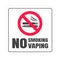 No smoking no vaping sign.