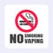 No smoking no vaping sign. Forbidden sign icon isolated on white background vector illustration.