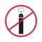 No smoking, no vaping sign. Printable sticker. Vector