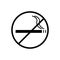 No smoking outline icon. Symbol, logo illustration for mobile concept and web design.