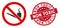 No Smoking Pipe Icon with Distress Non Toxic Seal