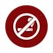 No smoking, prohibited sign icon in badge style. One of Decline collection icon can be used for UI, UX