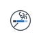 No Smoking related vector glyph icon.