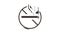 No smoking sign icon animation