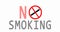 No smoking sign. Smoking ban. Smoking kills. Warning sign of smoking. White background. 4K video