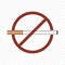 No smoking sign. Vector illustration on a transparent background.