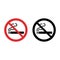 No smoking sign for wall and public places