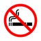 No smoking sign on white background.