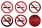 NO Smoking signs