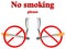 No smoking stylized signs