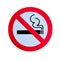 No smoking warning sign isolated