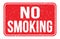 NO SMOKING, words on red rectangle stamp sign