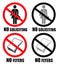 No soliciting and no flyers sign vector