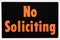 No soliciting sign.