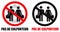 No soliciting symbol sign vector in french