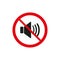 The no sound icon. Volume Off symbol. Flat