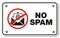 No spam rectangle sign