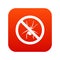 No spider sign icon digital red