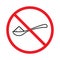 No Spoon sugar icon, vector illustration