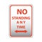 no standing any time road sign. Vector illustration decorative design