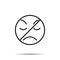 No steam, from, nose, face icon. Simple thin line, outline vector of emotion icons for ui and ux, website or mobile application on