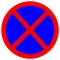 No Stopping Or Parking Traffic Sign, ,Vector Illustration, Isolate On White Background Label. EPS10