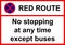 No stopping during period indicated except for buses