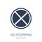 No stopping sign icon. Trendy flat vector No stopping sign icon
