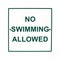 No Swimming Allowed sign