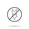 No swimsuit icon. Simple thin line, outline vector of summer ban, prohibition, forbiddance icons for ui and ux, website or mobile