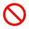 No symbol. Prohibition sign