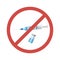 No syringe sign . No vaccine icon .