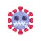 No talk coronavirus emoticon flat icon