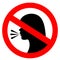 No talk vector sign