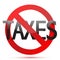 No taxes illustration design