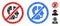 No Telemarketing Composition Icon of Circle Dots