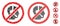 No telemarketing Mosaic Icon of Inequal Pieces