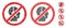 No telemarketing operator Composition Icon of Bumpy Elements