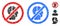 No Telemarketing Operator Composition Icon of Circle Dots