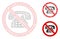 No Telephone Vector Mesh Carcass Model and Triangle Mosaic Icon