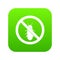 No termite sign icon digital green