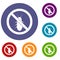 No termite sign icons set